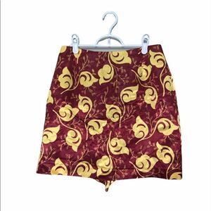 Versus by Giani Versace Vintage Satin Floral Skirt